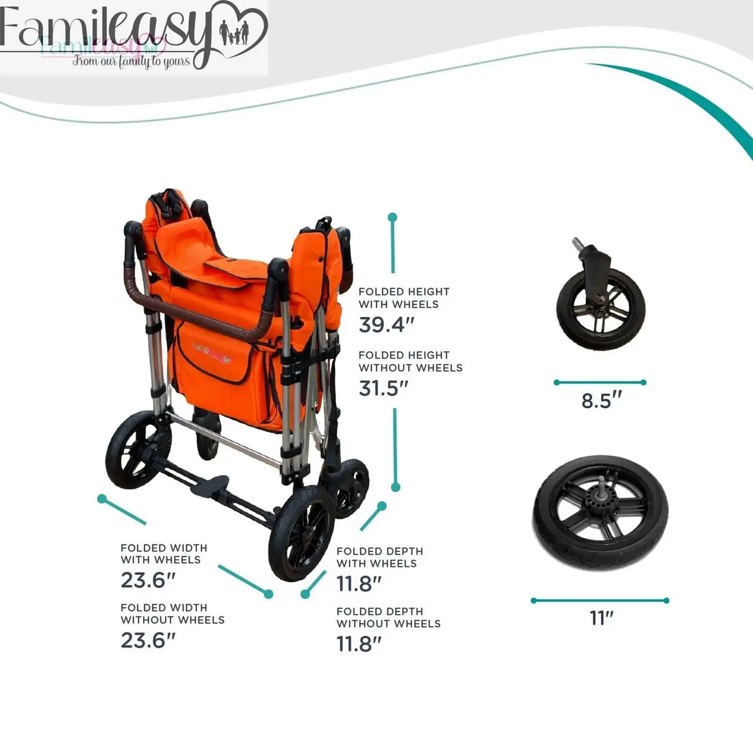 Famileasy Rider - 4-Seat Stroller Wagon for families